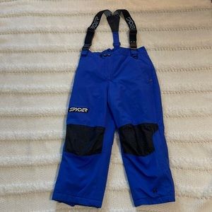 Spyder snow pants snowboard ski blue removable suspenders insulated boy size XXL